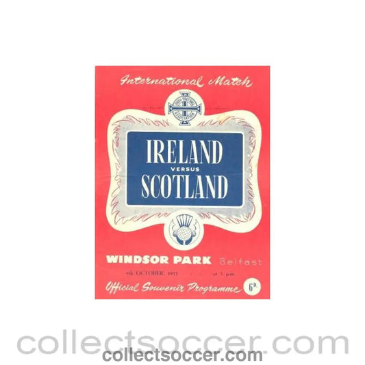 1955 - Ireland v Scotland official programme 08/10/1955 - Collect Soccer