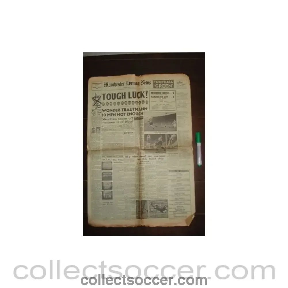1955 - Manchester Evening News of 07/05/1955 covering the 1955 FA Cup Final - Collect Soccer