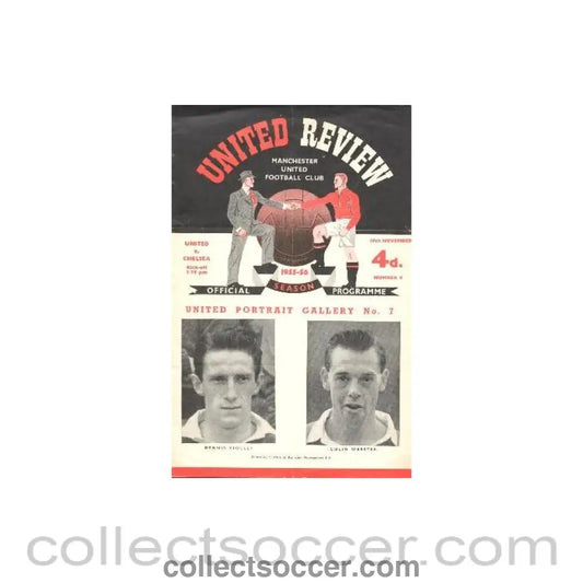 1955 - Manchester United vChelsea official programme 19/11/1955