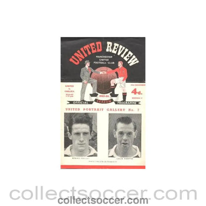 1955 - Manchester United vChelsea official programme 19/11/1955
