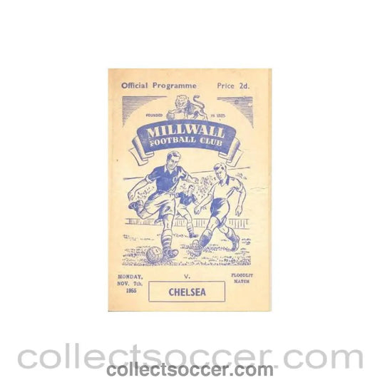 1955 - Millwall vChelsea official programme 07/11/1955 - Collect Soccer