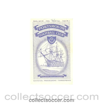 1955 - Portsmouth vChelsea official programme 16/04/1955 - Collect Soccer
