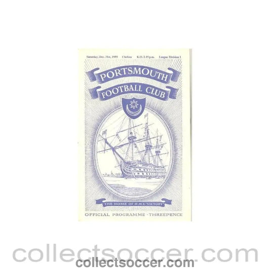 1955 - Portsmouth vChelsea official programme 31/12/1955