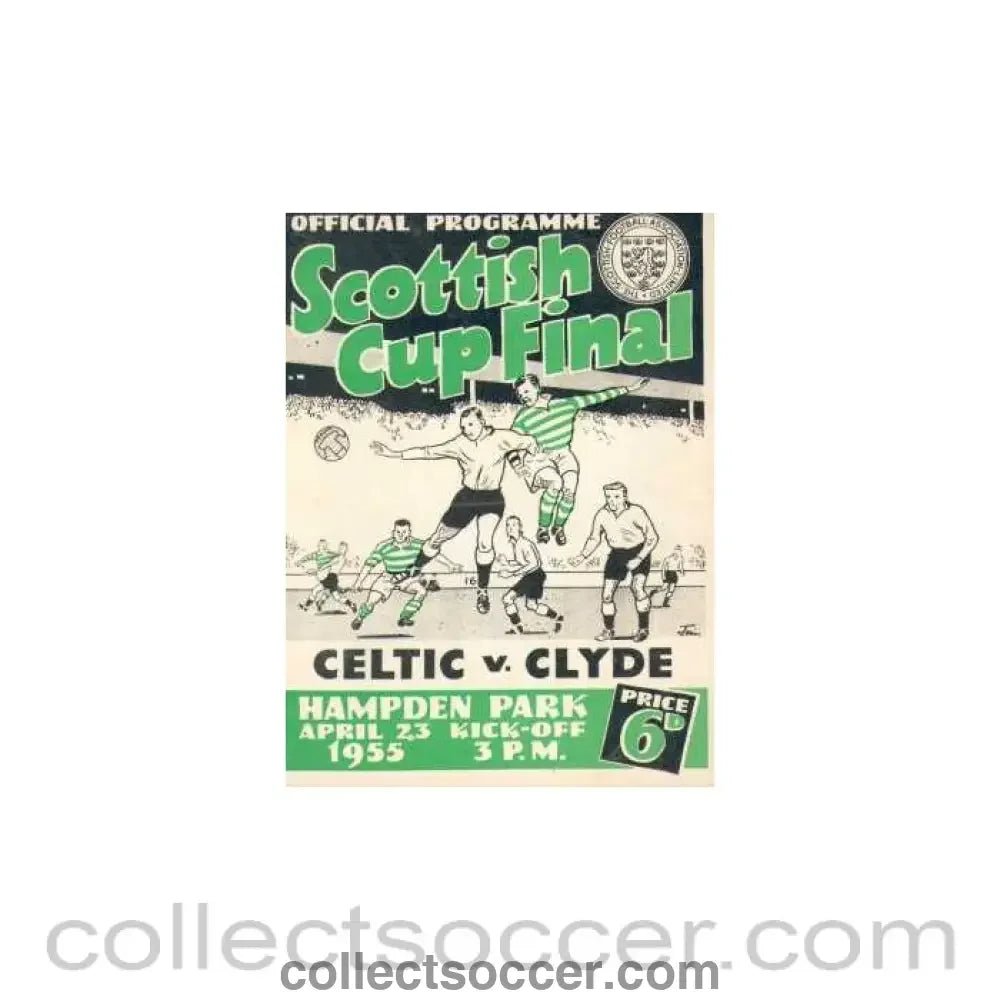 1955 Scottish Cup Final Celtic v Clyde Official Programme - Collect Soccer