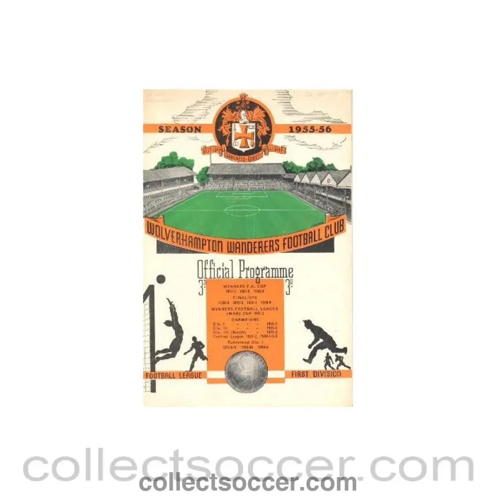 1955 - Wolverhampton Wanderers vChelsea official programme 24/09/1955 - Collect Soccer