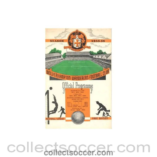 1955 - Wolverhampton Wanderers vChelsea official programme 24/09/1955 - Collect Soccer