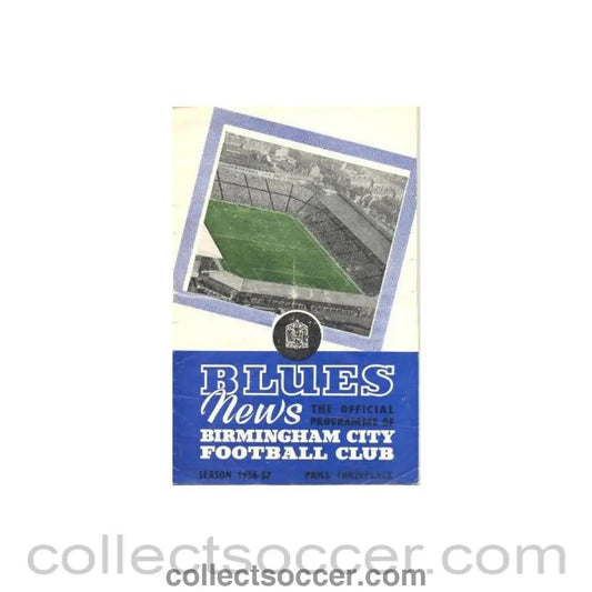 1956 - Birmingham City v Tottenham Hotspur official programme 01/12/1956 - Collect Soccer