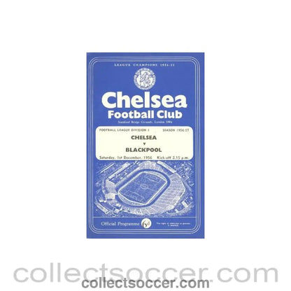1956 - Chelsea v Blackpool official programme 01/12/1956