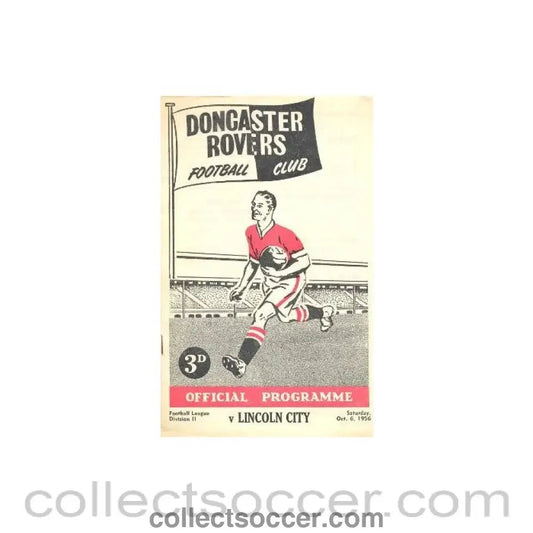 1956 - Doncaster Rovers v Lincoln official programme 06/10/1956 - Collect Soccer