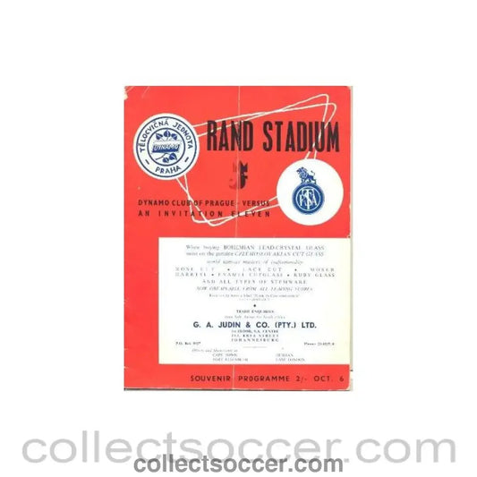 1956 Dynamo Prague v Invitation XI - Collect Soccer