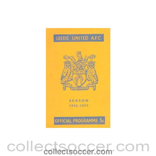 1956 - Leeds United vChelsea official programme 01/09/1956