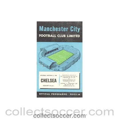 1956 - Manchester City vChelsea official programme 08/12/1956