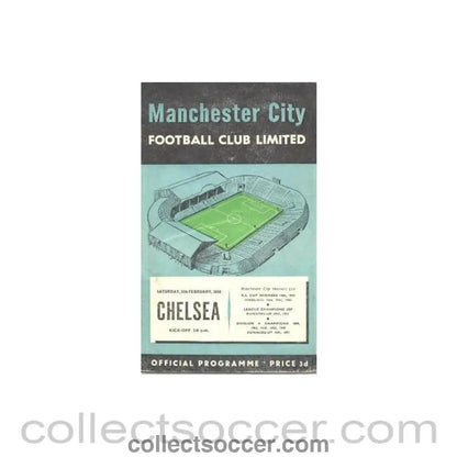 1956 - Manchester City vChelsea official programme 11/02/1956 - Collect Soccer