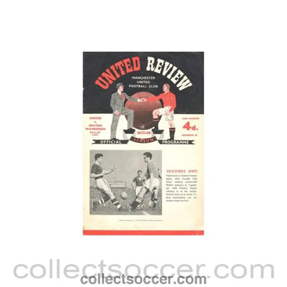 1956 - Manchester United V Bolton Wanderers 24/03/1956 - Collect Soccer