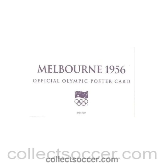 1956 - Melbourne 1956 Official Olympic Poster Card - Collect Soccer