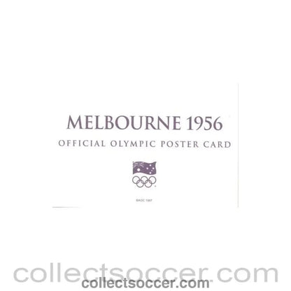 1956 - Melbourne 1956 Official Olympic Poster Card - Collect Soccer