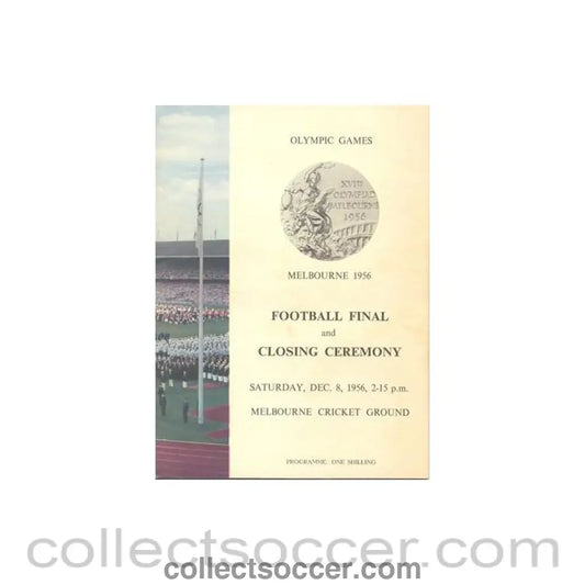 1956 Olympics in Melbourne - Football Final and Closing Ceremony 08/12/1956 official programme - Collect Soccer