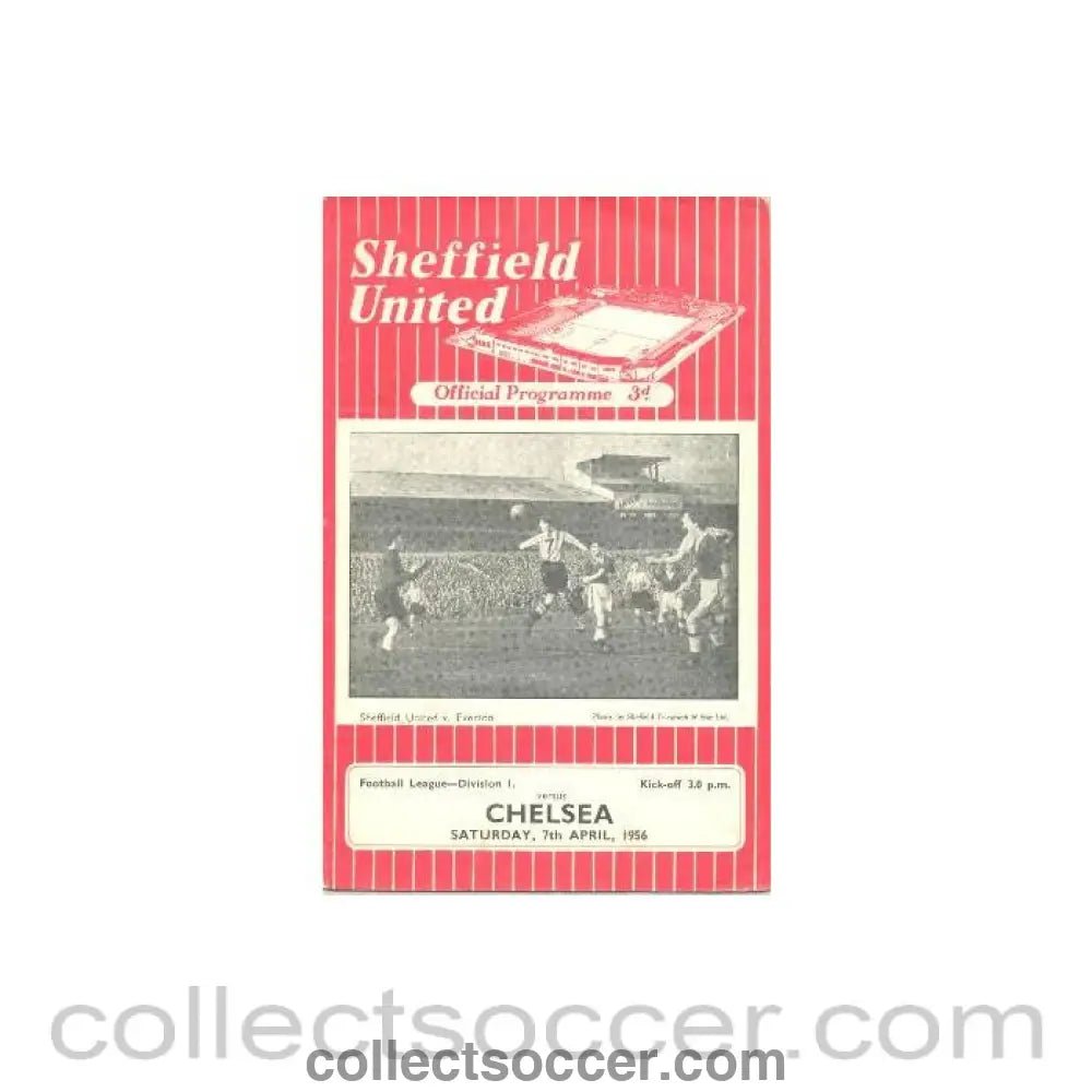 1956 - Sheffield United vChelsea official programme 07/04/1956 - Collect Soccer