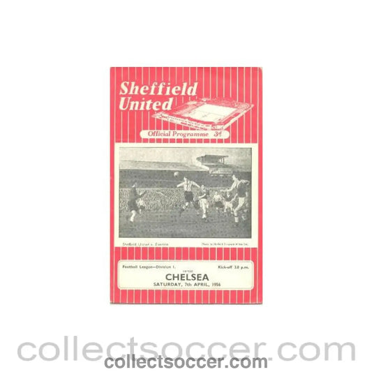1956 - Sheffield United vChelsea official programme 07/04/1956
