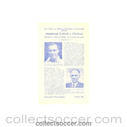 1956 - Southend vChelsea official programme 30/04/1956 - Collect Soccer