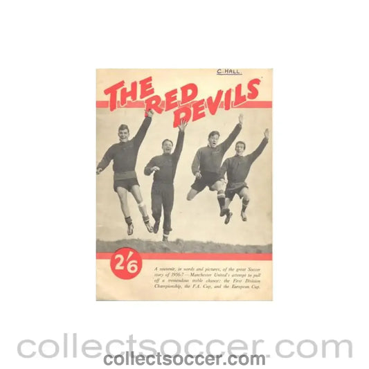 1956 - The Red Devils - Manchester United Brochure of 1956-1957 4 Autographs