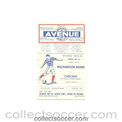 1956 - Walthamstow Avenue vChelsea official programme 03/05/1956 - Collect Soccer