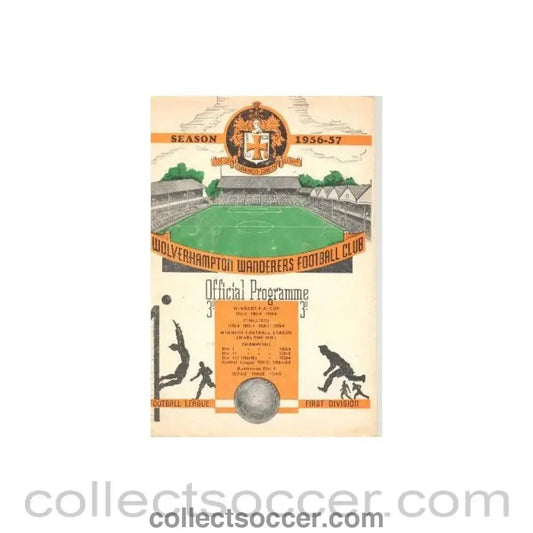 1956 - Wolverhampton Wanderers v Romania official programme 29/10/1956 - Collect Soccer