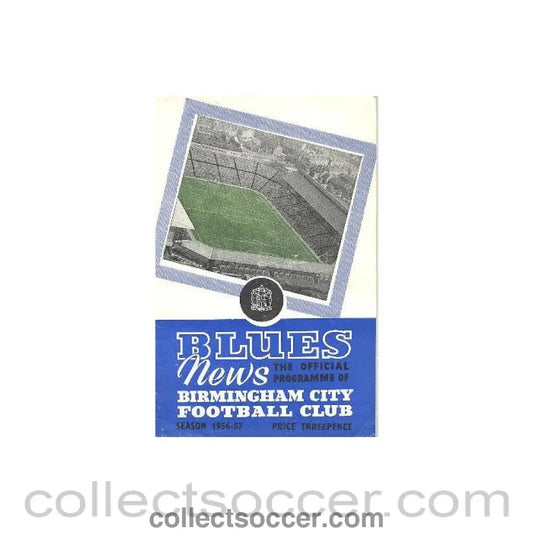 1957 - Birmingham City v Aston Villa official programme 10/04/1957 - Collect Soccer