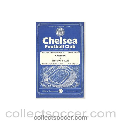 1957 - Chelsea v Aston Villa official programme 12/10/1957
