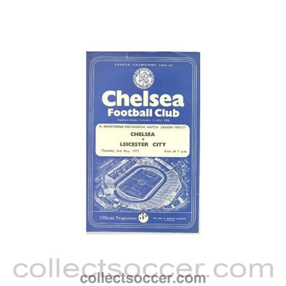 1957 - Chelsea v Leicester City official programme 02/05/1957 - Collect Soccer
