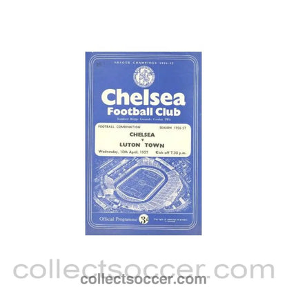 1957 - Chelsea v Luton Town official programme 10/04/1957 - Collect Soccer