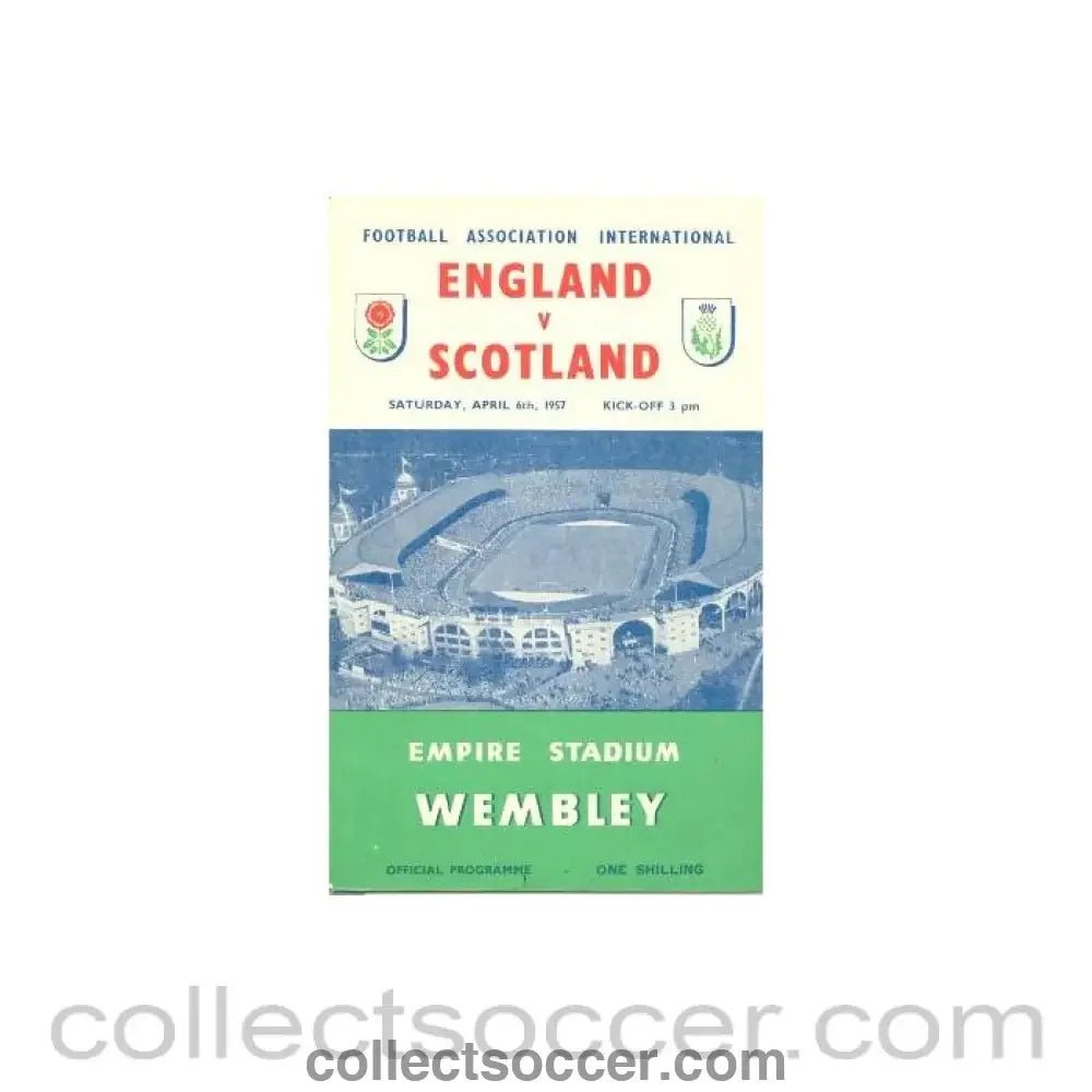 1957 England v Scotland official programme 06/04/1957 - Collect Soccer
