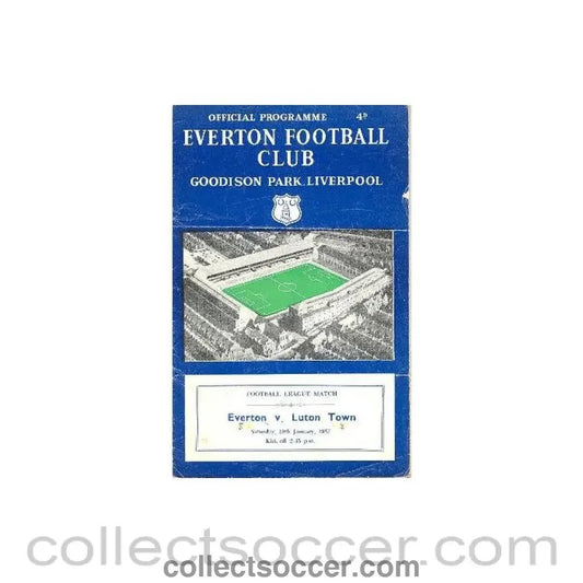 1957 - Everton v Luton official programme 19/01/1957 - Collect Soccer