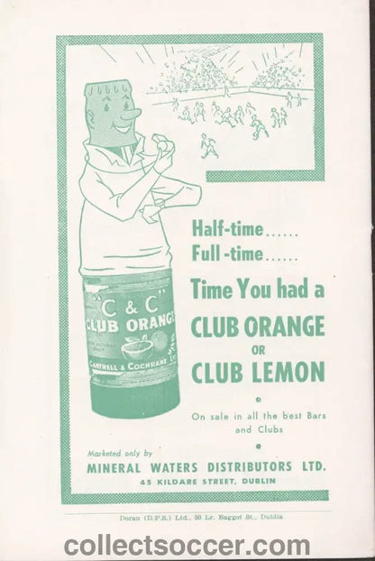 1957 Ireland v England Programme - Collect Soccer