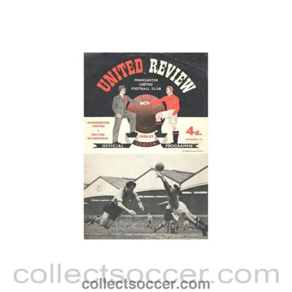 1957 - Manchester United V Bolton Wanderers 23/03/1957 - Collect Soccer