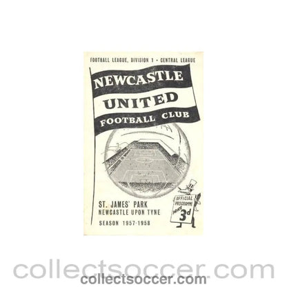 1957 - Newcastle United vChelsea official programme 14/09/1957 - Collect Soccer