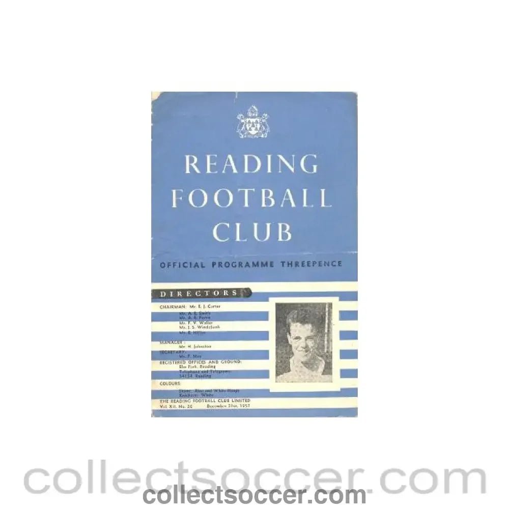1957 - Reading v Coventry City official programme 21/12/1957 - Collect Soccer