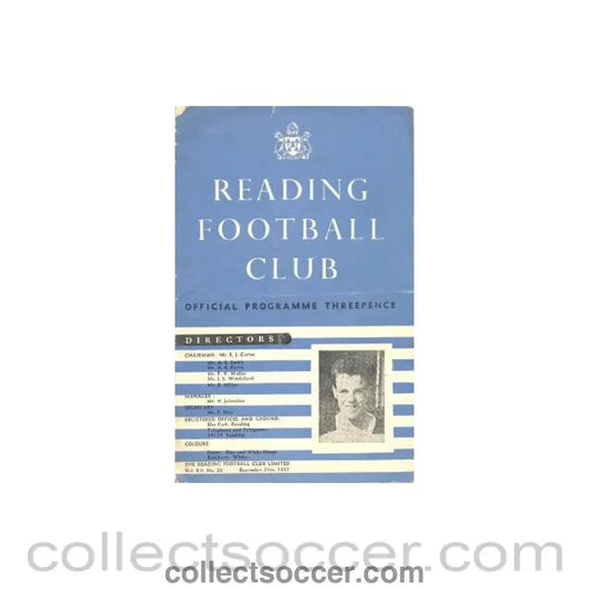 1957 - Reading v Coventry City official programme 21/12/1957 - Collect Soccer