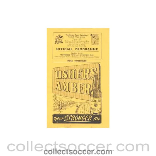 1957 - Trowbridge Reserves v Doncaster Reserves official programme 24/08/1957 - Collect Soccer