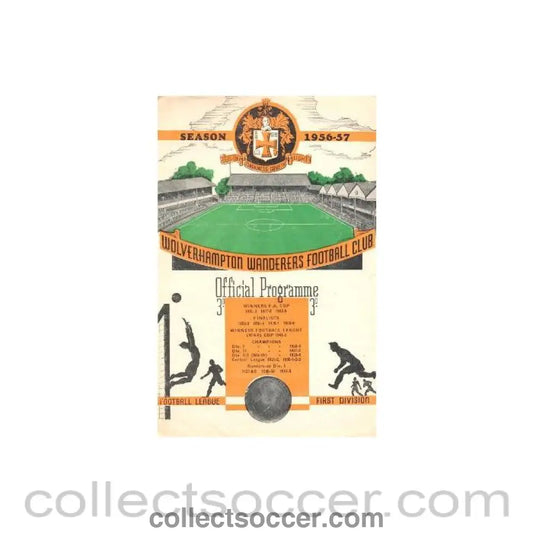 1957 - Wolverhampton Wanderers vChelsea official programme 02/03/1957