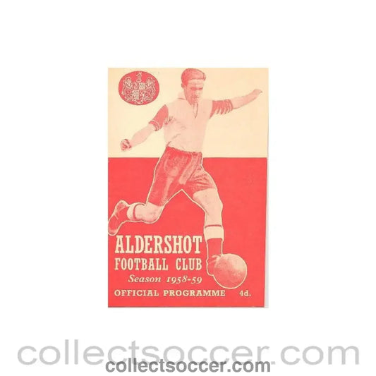 1958 - Aldershot Town v Workington official programme 29/11/1958