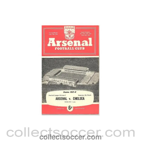 1958 - Arsenal vChelsea official programme 08/03/1958
