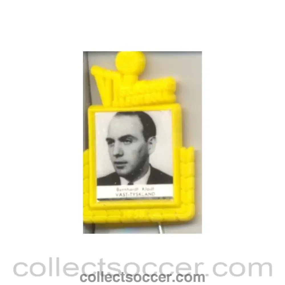 1958 - Bernhardt Klodt W. Germany World Cup 1958 Badge Yellow - Collect Soccer