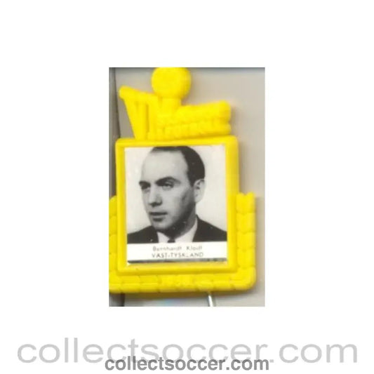 1958 - Bernhardt Klodt W. Germany World Cup 1958 Badge Yellow - Collect Soccer