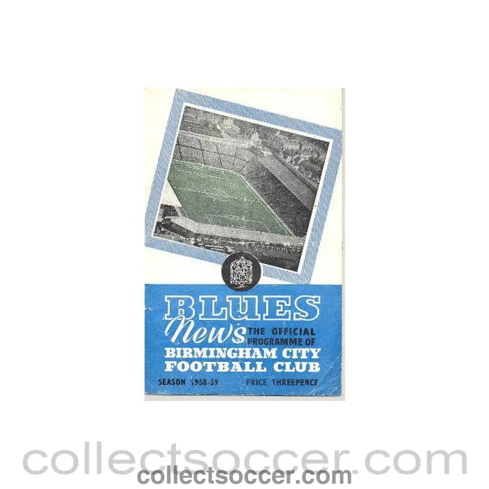 1958 - Birmingham City v Blackpool official programme 13/12/1958 - Collect Soccer