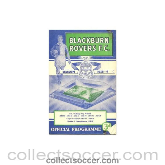 1958 - Blackburn Rovers v Blackpool official programme 15/09/1958