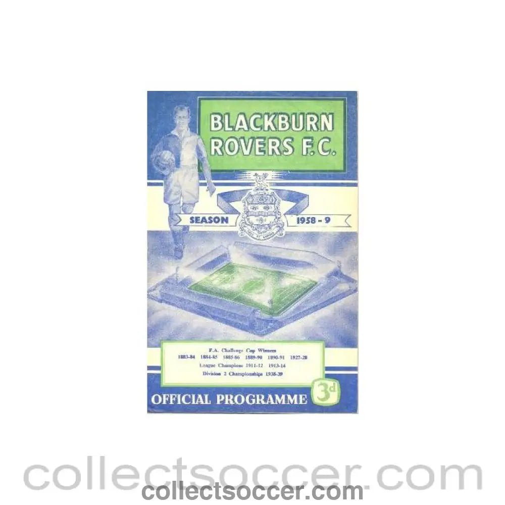 1958 - Blackburn Rovers vChelsea official programme 25/12/1958 - Collect Soccer
