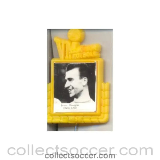 1958 - Brian Douglas England World Cup 1958 Badge Yellow - Collect Soccer
