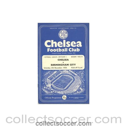 1958 - Chelsea v Birmingham City official programme 06/12/1958 - Collect Soccer