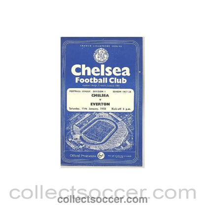 1958 - Chelsea v Everton official programme 11/01/1958 - Collect Soccer